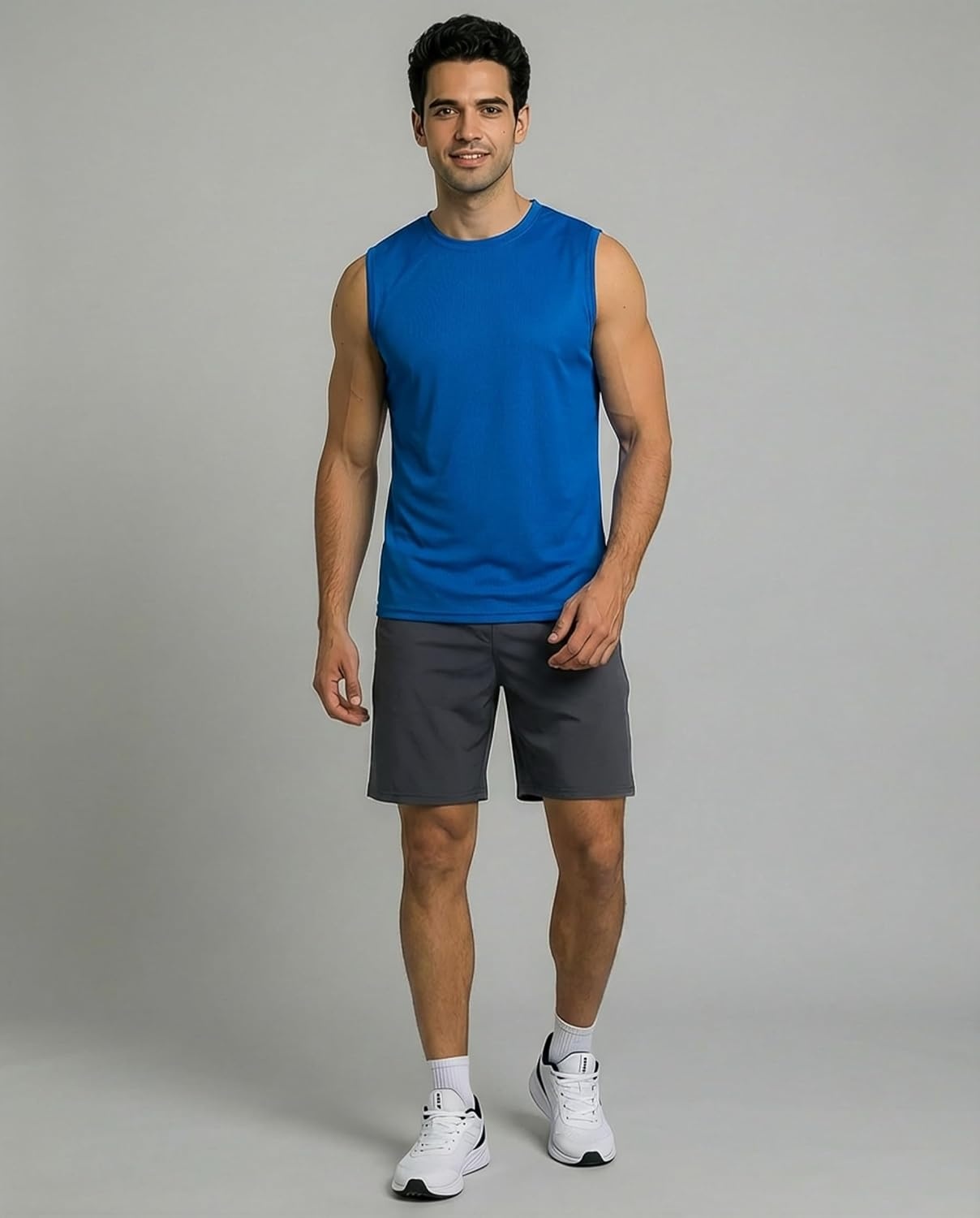 image:image5 Pack Mens Mesh Muscle Tank Tops Sleeveless Athletic Gym Workout ShirtsSet 10