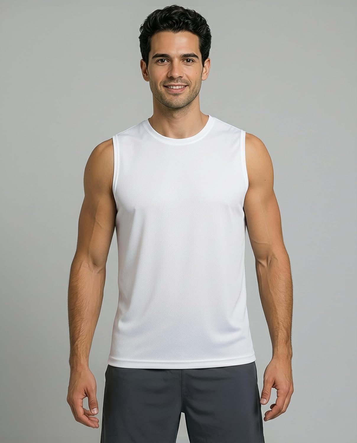 image:image5 Pack Mens Mesh Muscle Tank Tops Sleeveless Athletic Gym Workout ShirtsSet 12