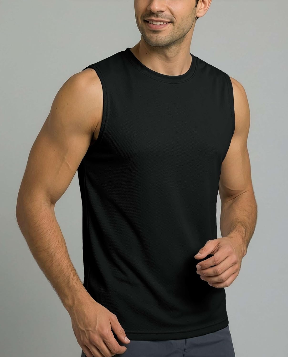 image:image5 Pack Mens Mesh Muscle Tank Tops Sleeveless Athletic Gym Workout ShirtsSet 12
