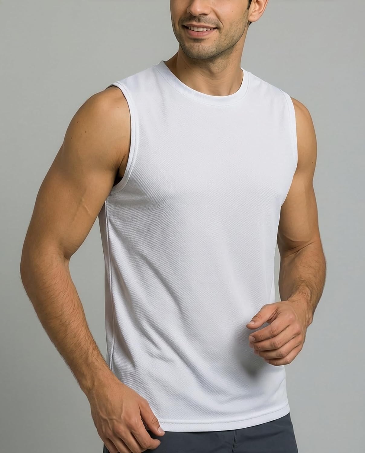 image:image5 Pack Mens Mesh Muscle Tank Tops Sleeveless Athletic Gym Workout ShirtsSet 2