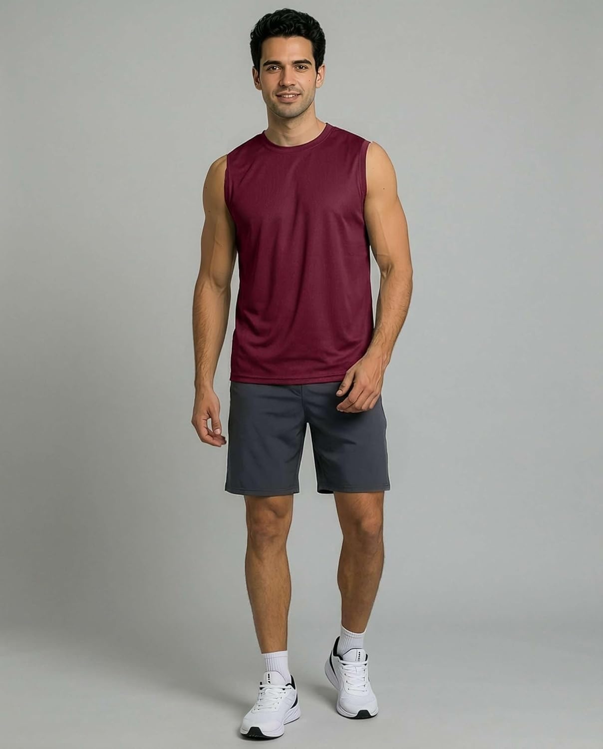 image:image5 Pack Mens Mesh Muscle Tank Tops Sleeveless Athletic Gym Workout ShirtsSet 4