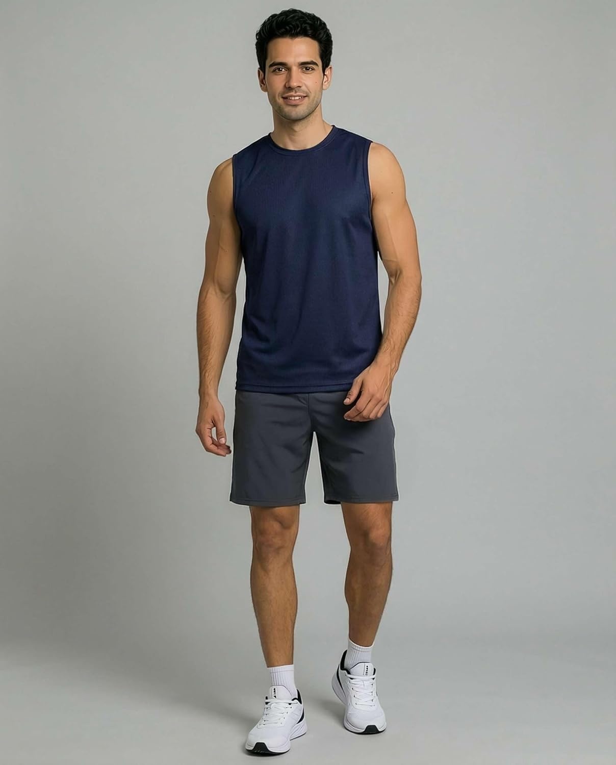 image:image5 Pack Mens Mesh Muscle Tank Tops Sleeveless Athletic Gym Workout ShirtsSet 5