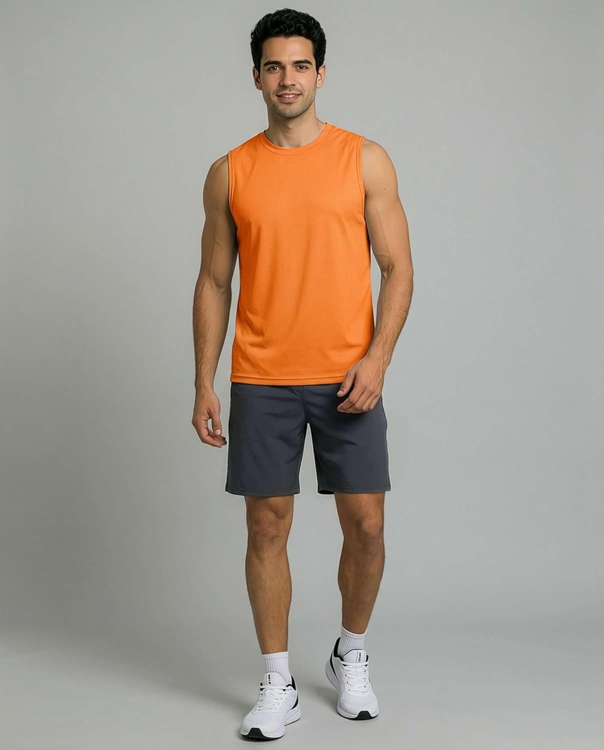 image:image5 Pack Mens Mesh Muscle Tank Tops Sleeveless Athletic Gym Workout ShirtsSet 7