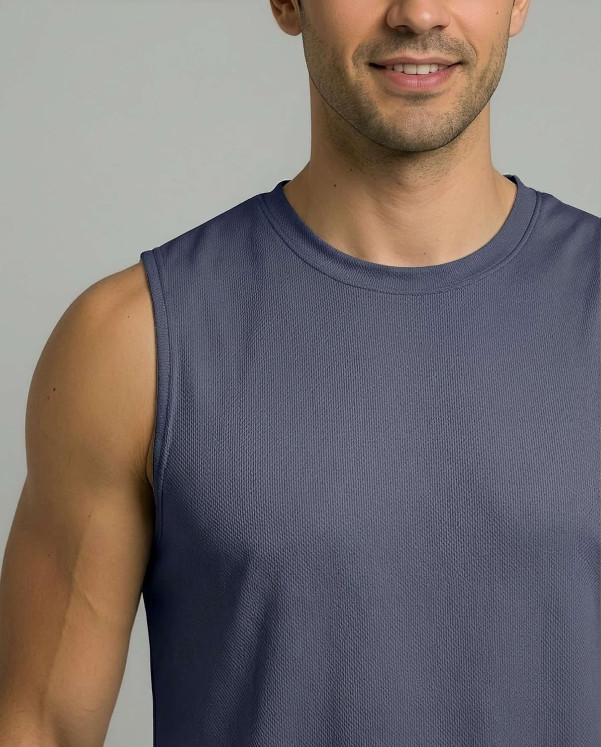 image:image5 Pack Mens Mesh Muscle Tank Tops Sleeveless Athletic Gym Workout ShirtsSet 8