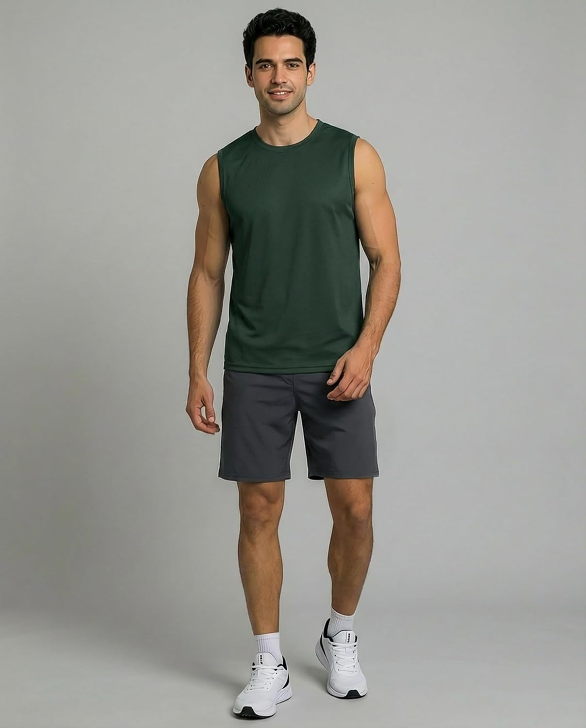 image:image5 Pack Mens Mesh Muscle Tank Tops Sleeveless Athletic Gym Workout ShirtsSet 9