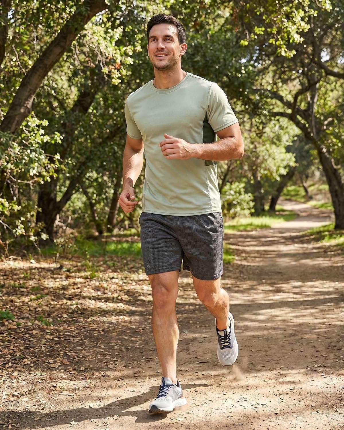 image:image5 Pack Mens Mesh Short Sleeve T Shirts Athletic Workout Running Gym TeesSet 13