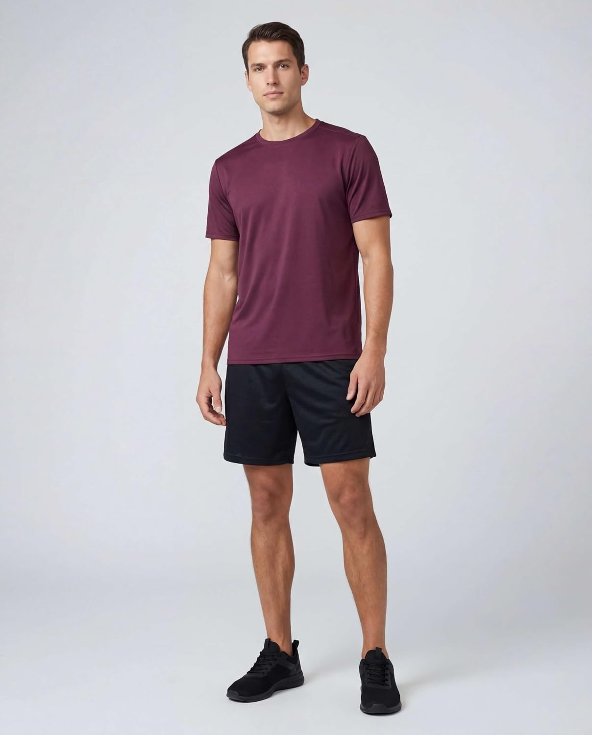image:image5 Pack Mens Mesh Short Sleeve T Shirts Athletic Workout Running Gym TeesSet 14