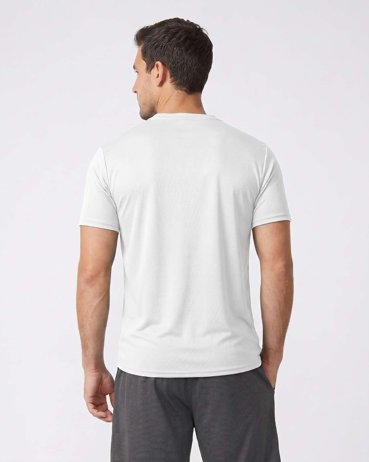 image:image5 Pack Mens Mesh Short Sleeve T Shirts Athletic Workout Running Gym TeesSet 2