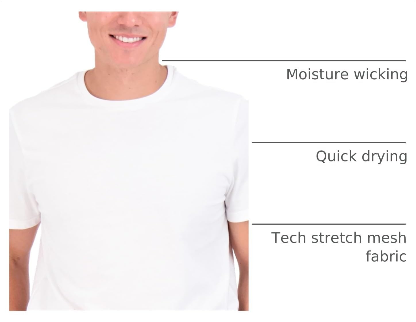 image:image5 Pack Mens Mesh Short Sleeve T Shirts Athletic Workout Running Gym TeesSet 2