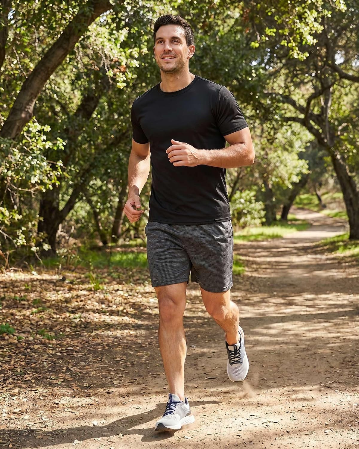 image:image5 Pack Mens Mesh Short Sleeve T Shirts Athletic Workout Running Gym TeesSet 5