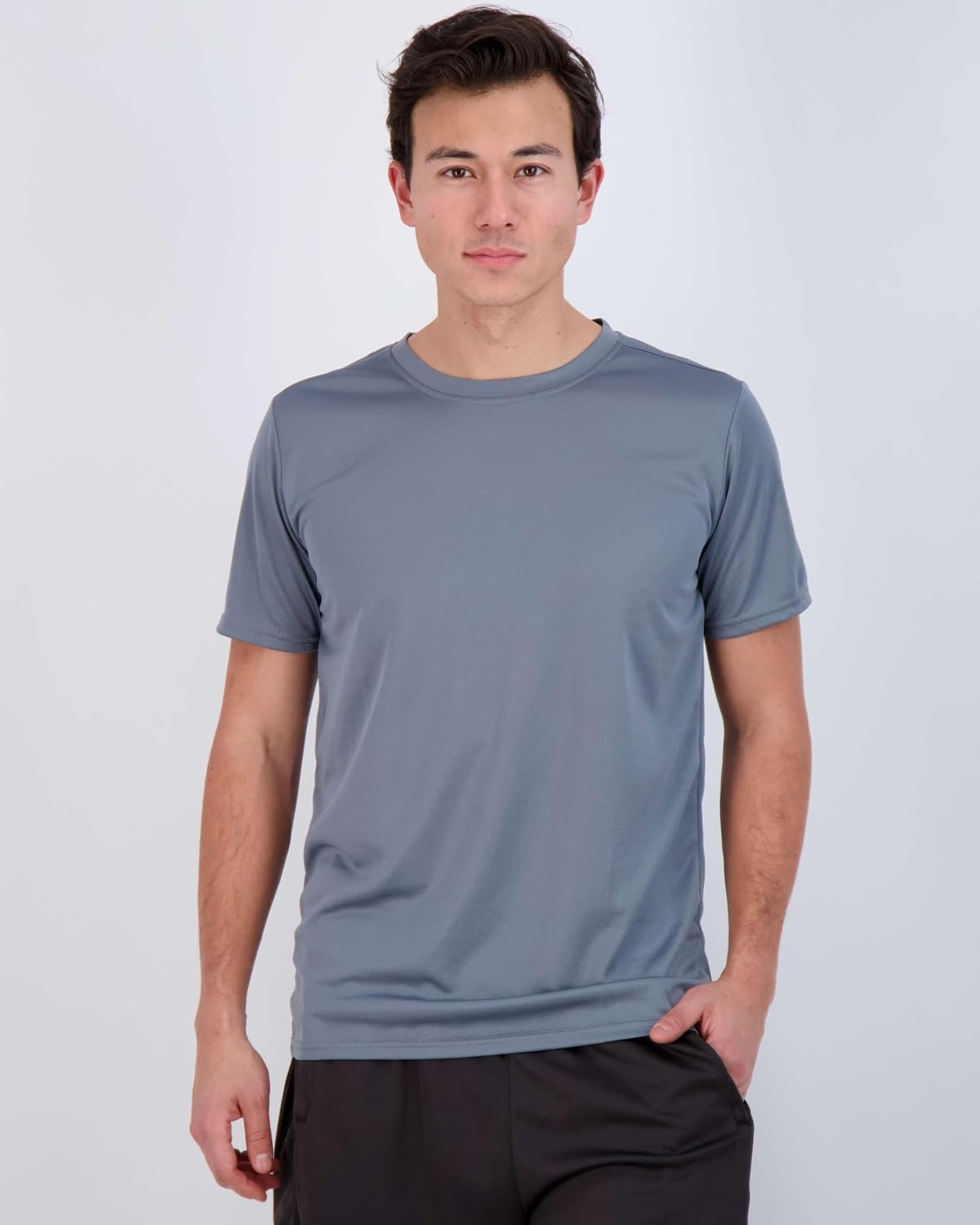 image:image5 Pack Mens Mesh Short Sleeve T Shirts Athletic Workout Running Gym TeesSet 7