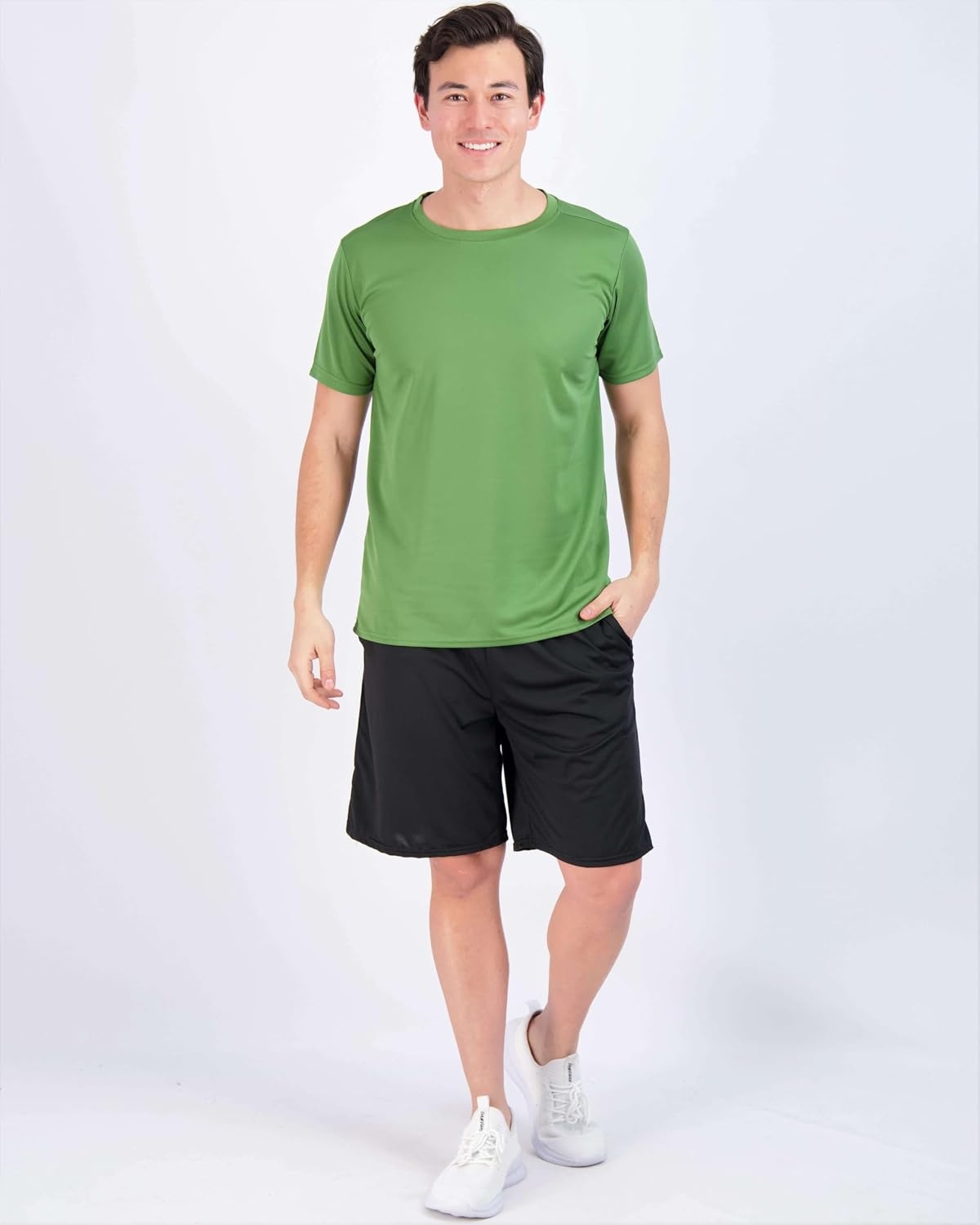 image:image5 Pack Mens Mesh Short Sleeve T Shirts Athletic Workout Running Gym TeesSet 8