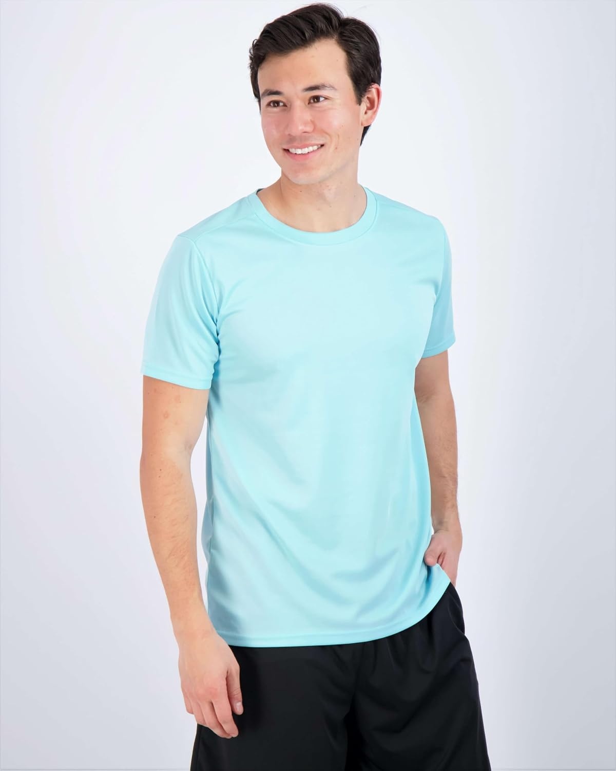 image:image5 Pack Mens Mesh Short Sleeve T Shirts Athletic Workout Running Gym TeesSet 8