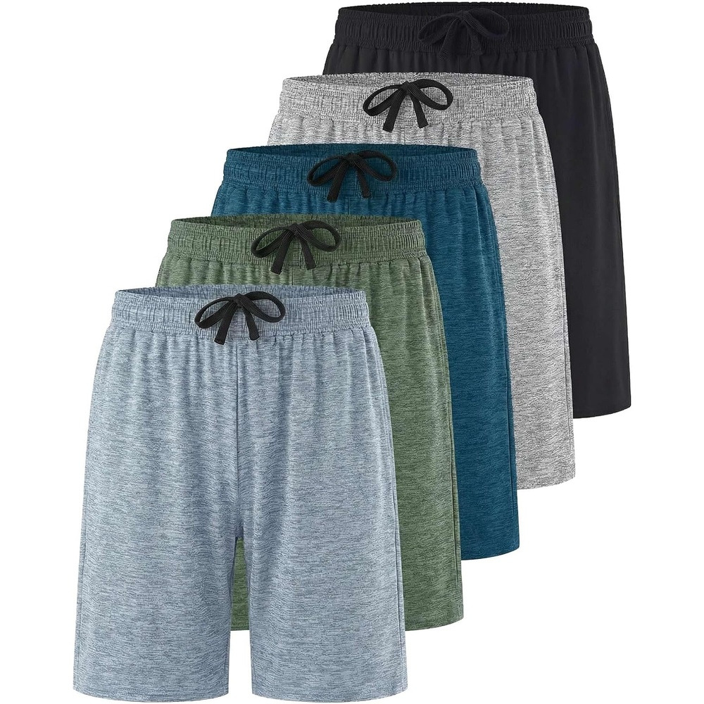 image:image5 Pack Mens 7 Dry Fit Shorts Athletic Basketball Running Gym WorkoutSet 4