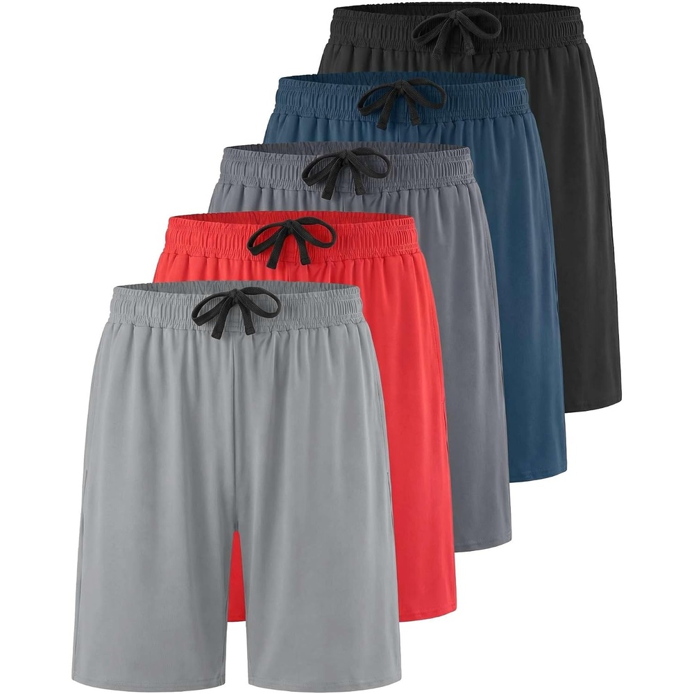 image:image5 Pack Mens 7 Dry Fit Shorts Athletic Basketball Running Gym WorkoutSet 5