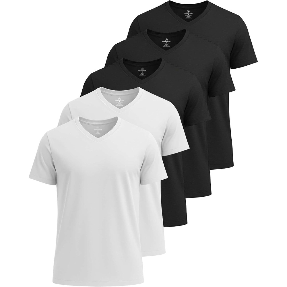 image:image5 Pack Mens Dry Fit V Neck Workout T Shirts Athletic Gym Fitness TeesSet 17