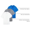 3 Pack Mens Button Down Shirts Short Sleeve Jersey Casual Dress Collared(Set 5)