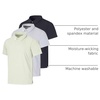 3 Pack Mens Dry Fit Polo Shirts Short Sleeve Collared Golf Work Athletic(Set 4)