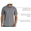 3 Pack Mens Dry Fit Polo Shirts Short Sleeve Collared Golf Work Athletic(Set 6)