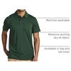 3 Pack Mens Dry Fit Polo Shirts Short Sleeve Pocket Golf Work Tactical(Set 1)