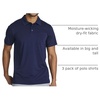 3 Pack Mens Dry Fit Polo Shirts Short Sleeve Pocket Golf Work Tactical(Set 3)