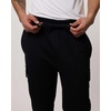 3 Pack Mens Fleece Cargo Joggers Sweatpants Cuffed Athletic Gym Pockets(Set 5)