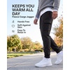 3 Pack Mens Fleece Cargo Joggers Sweatpants Cuffed Athletic Gym Pockets(Solid Black  Solid Black  Solid Black)