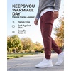 3 Pack Mens Fleece Cargo Joggers Sweatpants Cuffed Athletic Gym Pockets(Solid Black  Solid Burgundy  Grey Heather)