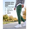3 Pack Mens Fleece Cargo Joggers Sweatpants Cuffed Athletic Gym Pockets(Solid Black  Solid Hunter Green  Solid Quiet Shade)
