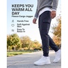 3 Pack Mens Fleece Cargo Joggers Sweatpants Cuffed Athletic Gym Pockets(Solid Black  Solid Navy Blazer  Charcoal Heather)