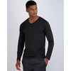 4 Pack Men’s Dry Fit Long Sleeve V Neck T Shirts Athletic Workout Gym Tees(Set 16)
