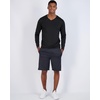 4 Pack Men’s Dry Fit Long Sleeve V Neck T Shirts Athletic Workout Gym Tees(Set 16)
