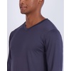 4 Pack Men’s Dry Fit Long Sleeve V Neck T Shirts Athletic Workout Gym Tees(Set 2)