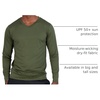 4 Pack Men’s Dry Fit Long Sleeve V Neck T Shirts Athletic Workout Gym Tees(Set 2)
