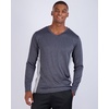 4 Pack Men’s Dry Fit Long Sleeve V Neck T Shirts Athletic Workout Gym Tees(Set 3)