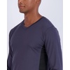 4 Pack Men’s Dry Fit Long Sleeve V Neck T Shirts Athletic Workout Gym Tees(Set 4)