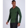 4 Pack Men’s Dry Fit Long Sleeve V Neck T Shirts Athletic Workout Gym Tees(Set 4)