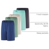 5 Pack Men’s 7″ Dry Fit Shorts Athletic Basketball Running Gym Workout(Set 3)