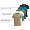 5 Pack Men’s Dry Fit V Neck Workout T Shirts Athletic Gym Fitness Tees(Set 13)