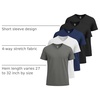 5 Pack Men’s Dry Fit V Neck Workout T Shirts Athletic Gym Fitness Tees(Set 3)
