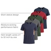 5 Pack Men’s Dry Fit V Neck Workout T Shirts Athletic Gym Fitness Tees(Set 4)