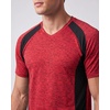 5 Pack Men’s Dry Fit V Neck Workout T Shirts Athletic Gym Fitness Tees(Set 5)