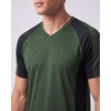 5 Pack Men’s Dry Fit V Neck Workout T Shirts Athletic Gym Fitness Tees(Set 7)