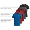 5 Pack Men’s Dry Fit V Neck Workout T Shirts Athletic Gym Fitness Tees(Set 9)