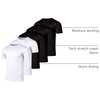 5 Pack Men’s Mesh Short Sleeve T Shirts Athletic Workout Running Gym Tees(Set 3)