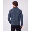 Real Essentials Mens LS Fleece Collared Quarter Zip(Solid Navy Blazer  Solid Vintage Indigo)