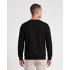 Real Essentials Mens LS Fleece Crew with Pocket(Solid Black  Solid Black  Solid Black)