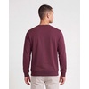 Real Essentials Mens LS Fleece Crew with Pocket(Solid Black  Solid Burgundy  Solid Vintage Indigo)