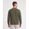 Real Essentials Mens LS Fleece Crew with Pocket(Solid Black  Solid Chocolate Torte  Solid Olive Night)