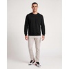 Real Essentials Mens LS Fleece Crew with Pocket(Solid Black  Solid Pine Grove  Solid Northern Droplet)